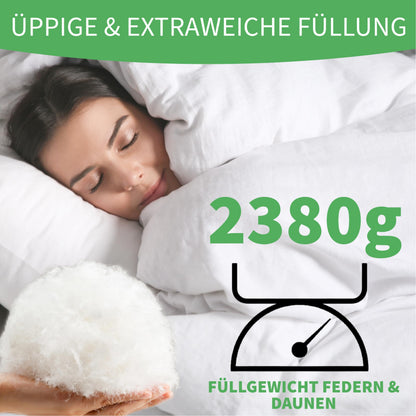 Welldora Komfort Daunendecke 220x240 - Federn & Daunen