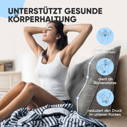 Björn&Schiller Rückenkissen Lesekissen – 140 cm Grau