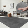 the carpet Relax Flauschiger Kurzflor Teppich - Anthrazit 240x340 cm. Rechteckig, dient als komfortabler Bodenbelag.