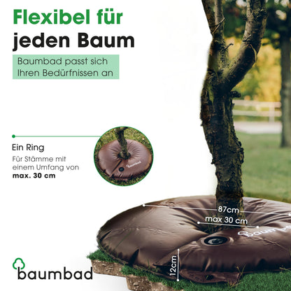 baumbad Bewässerungsring 55 Liter 5er-Set, UV-beständiges PVC, Grün