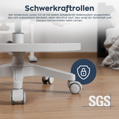 MARK ADLER Junior 5.0 Kinderschreibtischstuhl ergonomisch grau