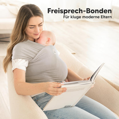 KeaBabies Babytragetuch ergonomisch ab Geburt, Stone Gray