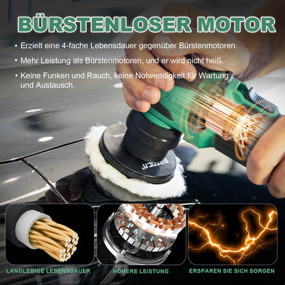 BATOCA S4 Akku Mini Poliermaschine Set, Rotation & Exzenter, 12V