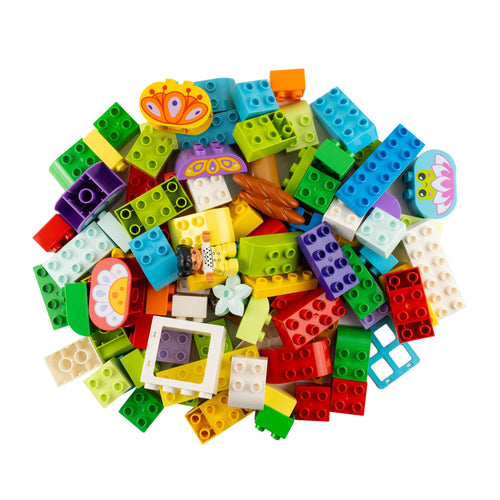 LEGO DUPLO Steine bunt gemischt, 100 Stück – Basic Steine, bunte Bausteine für Kleinkinder