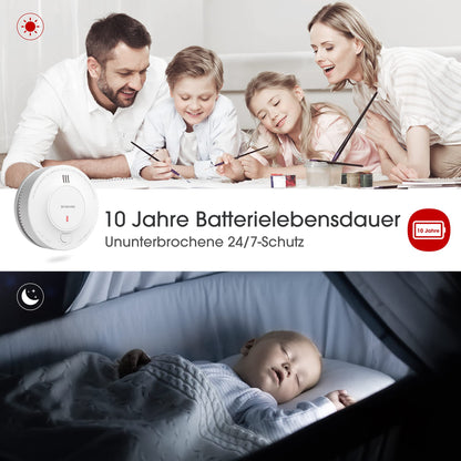 X-Sense Rauchmelder SD2J0AX fotoelektrisch 10 Jahre Batterie 5er-Set