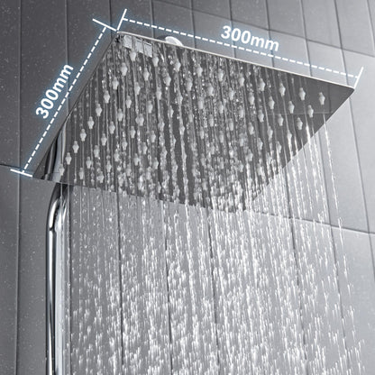 Auralum Regendusche Duschsystem Edelstahl ohne Armatur 30x30 cm Chrom