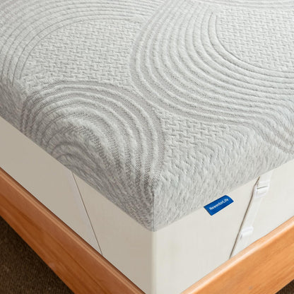 Newentor Life Matratzentopper 180x200 cm, 7 cm, H3/H4, Öko-TEX in Grau