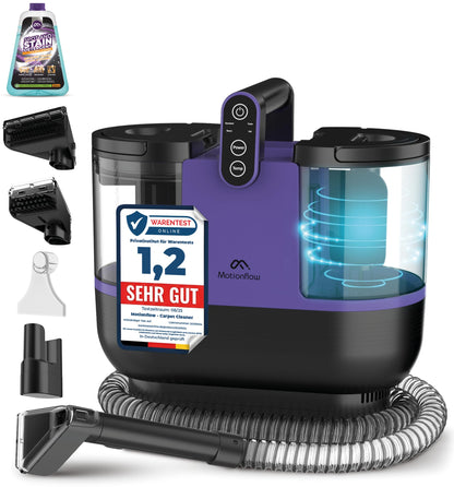 Motionflow Waschsauger Teppichreiniger mit Heizfunktion, 1200W und 4 Bürstenaufsätzen