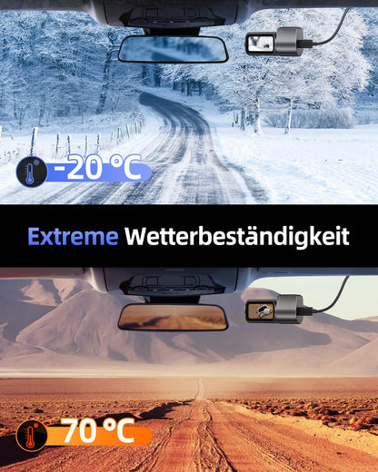 Cievie C200 Dashcam Auto vorne 4K mit WiFi, 64 GB & Nachtsicht