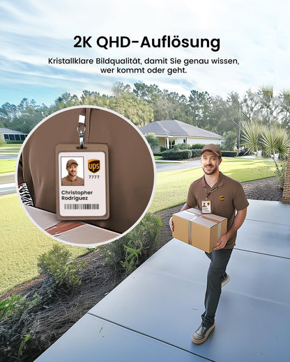 AOSU 2K Überwachungskamera Aussen Set: 4 Akku-Kameras + 32GB Basis