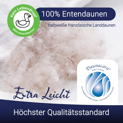 ZOLLNER 2er Set Deluxe Daunenkissen - 100% Daunen 40x40cm