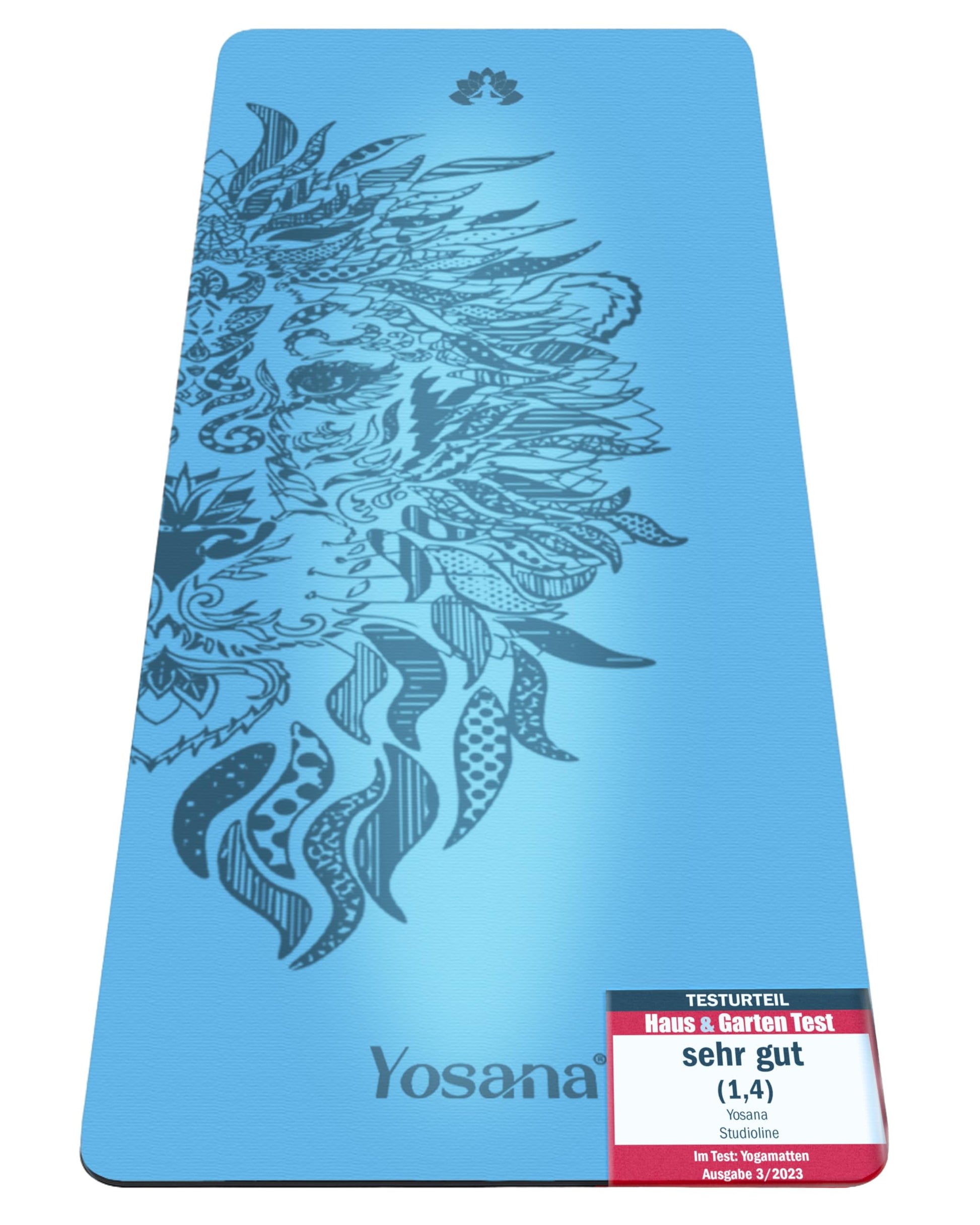 Yosana ULTRA GRIP Yogamatte Naturkautschuk – 183x68cm 4mm. Naturkautschuk für rutschfesten Halt u. Dämpfung im Yoga.