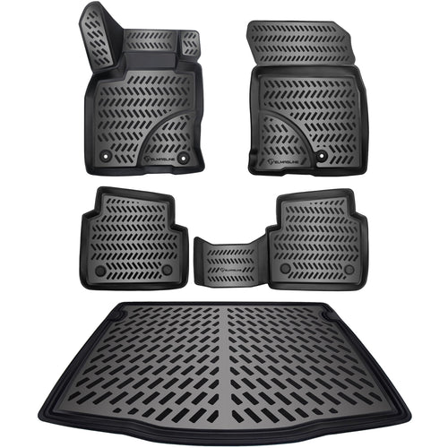ELMASLINE Ford Kuga 3 (19-26) 3D Gummimatten & Wanne Set – Hoher Rand. Schwarzes Set schützt den Kuga-Innenraum vor Schmutz/Nässe.