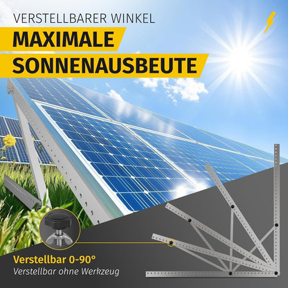 avoltik Balkonkraftwerk Halterung 2er-Set Aluminium 0–90° verstellbar