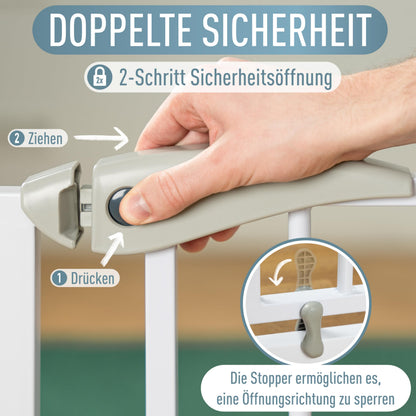 IB STYLE Berrin Treppenschutzgitter ohne Bohren Weiss 105-115 cm