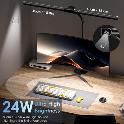 EYOCEAN Doppelkopf Monitorlampe – Dimmbar mit Fernbedienung