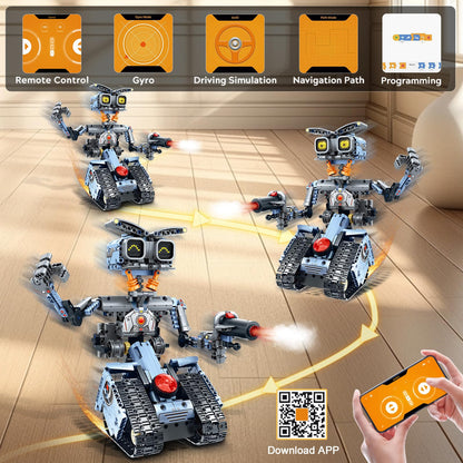 HiWEEGO Technik Roboter Bausatz 5-in-1 mit App, 699 Teile