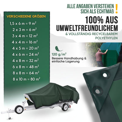 ORGAFLIX Premium Abdeckplane 4x8m – Wasserdicht UV-beständig