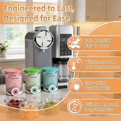 Hejo Eisbehälter für Ninja Swirl CREAMi NC700/NC701, 4 Stück