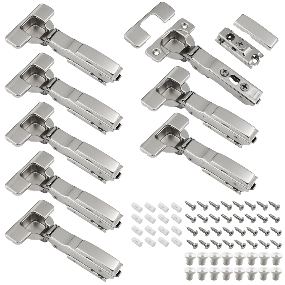 rudis-spareparts Softclose Scharnier für IKEA UTRUSTA 110°, 8 Stück, Türscharnier mit Dämpfer
