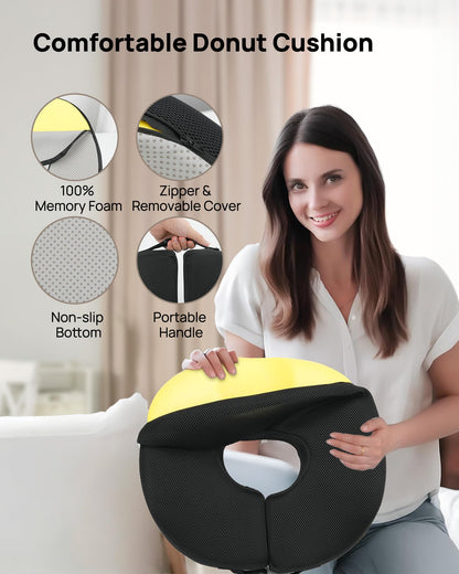 Feagar Hämorrhoiden Sitzkissen, orthopädischer Sitzring, Memory-Schaum