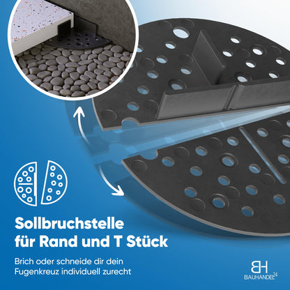 Bauhandel24 Fugenkreuze 3mm für Terrassenplatten - Schwarz