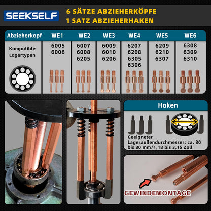 SEEKSELF 36-in-1 Lagerabzieher Trennsatz Set für Innenlager