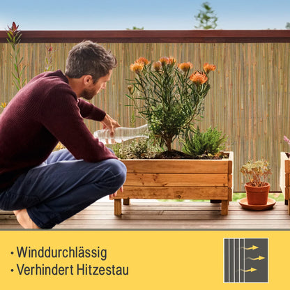 Sol Royal Bambus Sichtschutzmatte B89 90x600 cm für Garten und Balkon