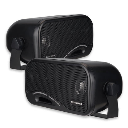 Caliber Koaxial Lautsprecher 3-Wege Auto - 120W 2er Set Schwarz. Runde, schwarze 3-Wege-Koaxiallautsprecher für verbesserte Audio-Wiedergabe im Auto.