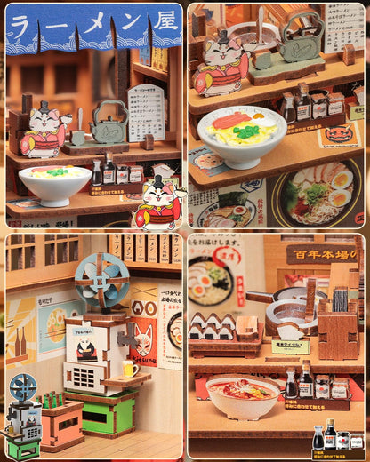 CUTEBEE Book Nook Kit Morita-Ya – DIY Miniaturhaus mit LED-Beleuchtung