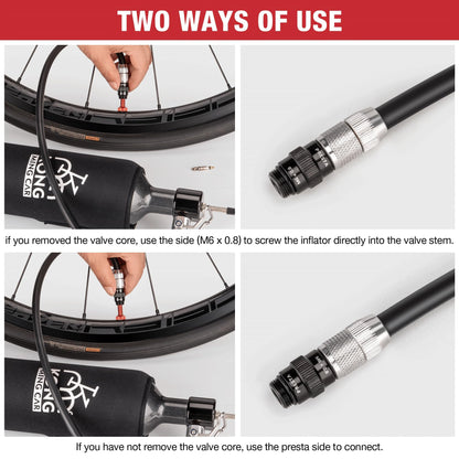 KONG MING CAR Tubeless Reifen-Booster 1,1 L für Presta-Ventile