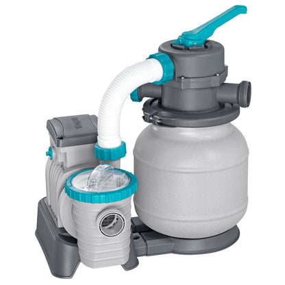 Bestway Sandfilterpumpe 6056 l/h für Pools bis 42.300 l mit Filtertank und 6-Positionen-Ventil