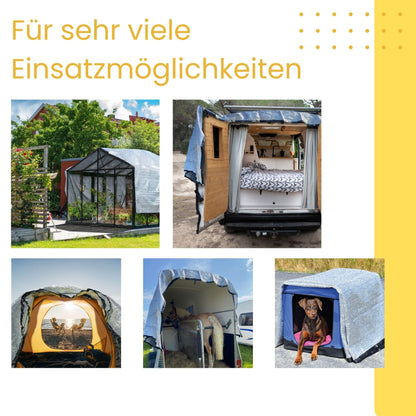 Rosi's Barf-Glück Alu-Schattennetz 4x6 m – Hitzeschutz für Auto