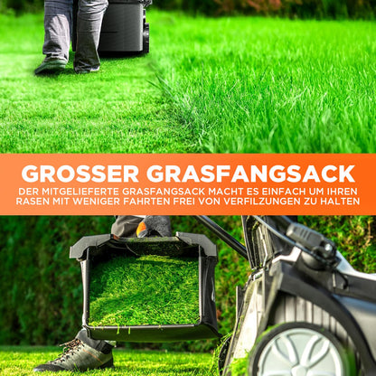 Litheli Akku Rasenmäher 2 x 20V Brushless, 38 cm, bis 300 m²