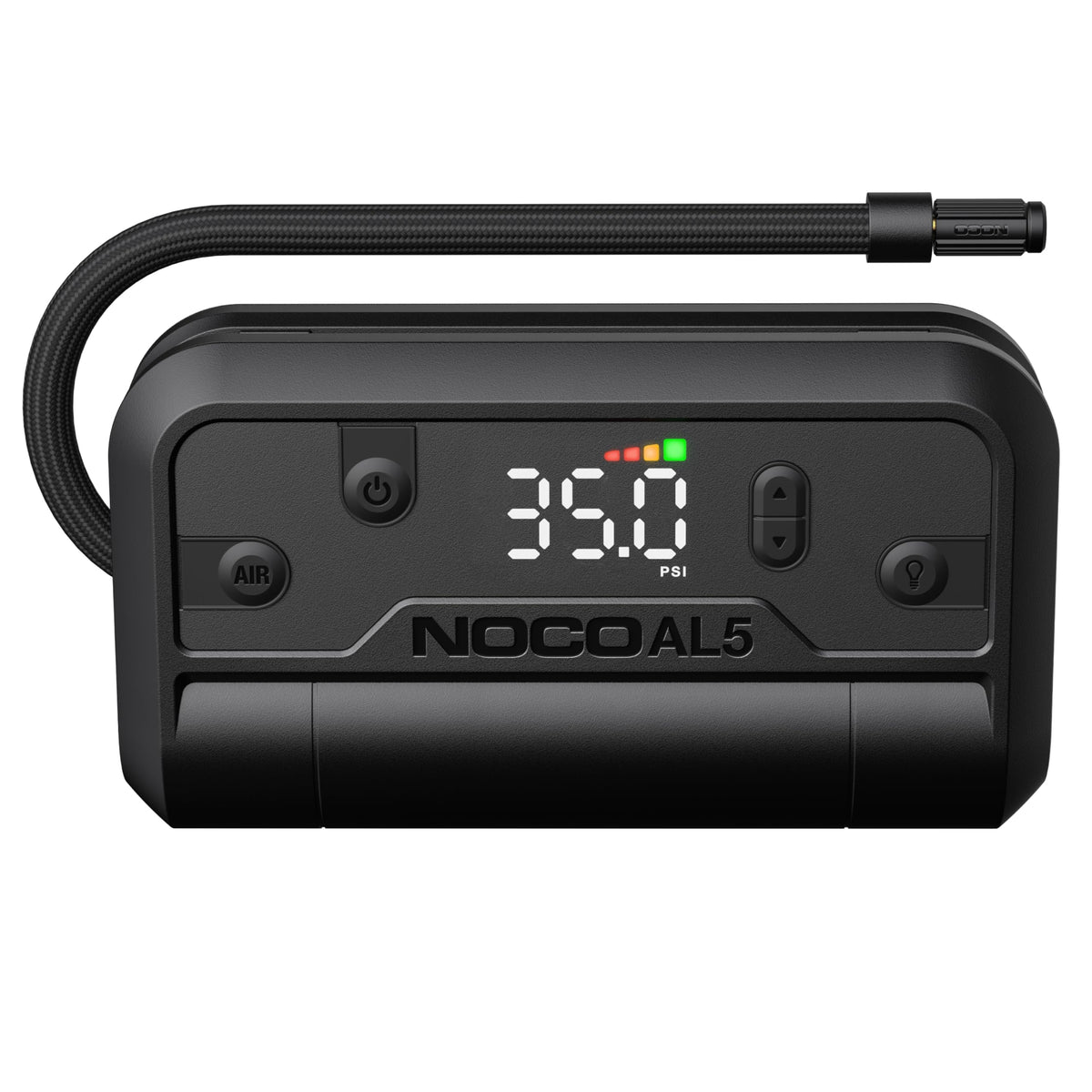 NOCO Air AL5 Akku-Luftpumpe – kabelloser Kompressor mit Display und geflochtenem Aufblasschlauch