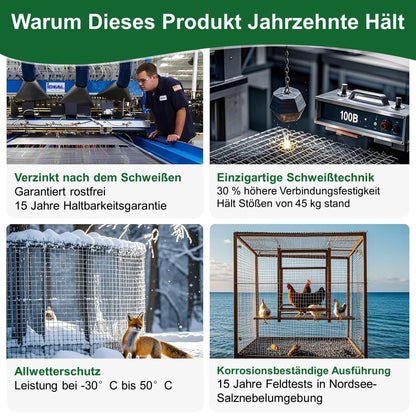 Amagabeli Wühlmausgitter Drahtgitter 1 x 10 m feinmaschig verzinkt