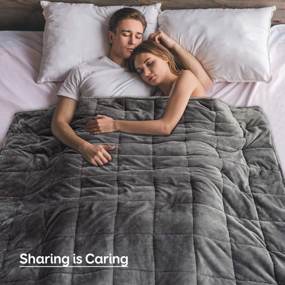 Sivio Sherpa Fleece Gewichtsdecke - 7kg Grau 120x180cm