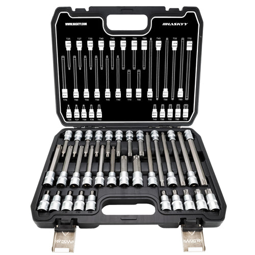 HASKYY Torx Steckschlüsselsatz 32-teilig T25-T80 im Werkzeugkoffer