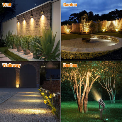 NIORSUN LED Gartenstrahler 8er-Set, warmweiss 3000K, IP67