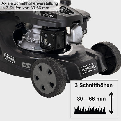 Scheppach MP132-40B Benzin Rasenmäher - Black Edition 40cm