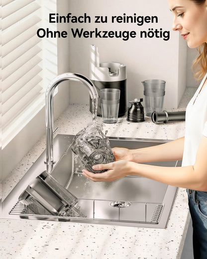EUHOMY Slow Juicer ZM1909, Entsafter für Gemüse und Obst, 1,8 L