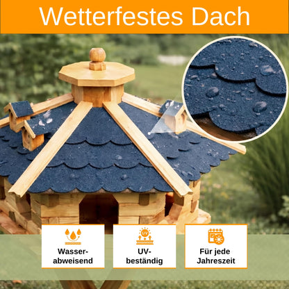 Deko-Shop-Hannusch Vogelhaus mit Futtersilo, Grösse L, schwarz
