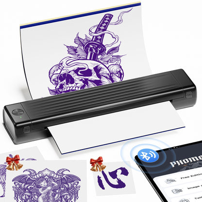 Itari A886 Tattoo Stencil Drucker Bluetooth Thermodrucker in Schwarz