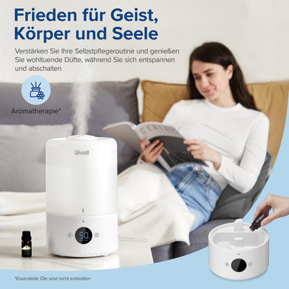 Levoit Top Fill Smart Luftbefeuchter – 3L Leise Aroma