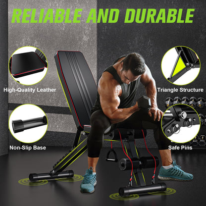 FitinOne Multifunktions-Trainingsbank – Klappbar Verstellbar