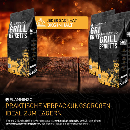 BELKO Grillbriketts 27 kg – Holzkohlebriketts für Holzkohlegrill
