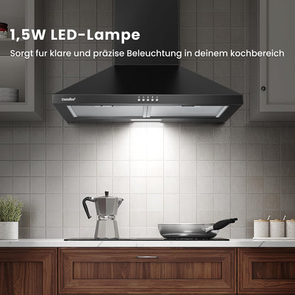 Comfee CH60A17EM400B Dunstabzugshaube 60 cm Umluft & Abluft Schwarz