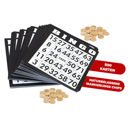 Kyto Bingo Trommel XXL Gold – Spielset mit 75 Kugeln und Karten