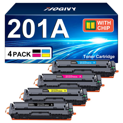 NOGIVY 201A 201X Toner kompatibel für HP Color LaserJet, 4er-Pack – Kartuschen in Schwarz, Cyan, Gelb und Magenta
