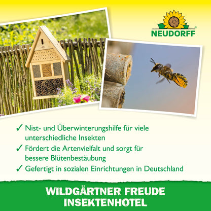 Neudorff Wildgärtner Freude Insektenhotel aus unbehandeltem Holz